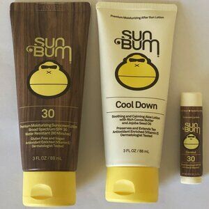 Sun Bum Sunscreen Lotion SPF 30, Cool Down, and Lip Balm Set